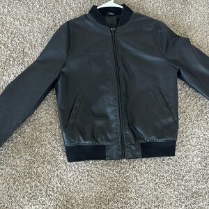 Black, leather express jacket
